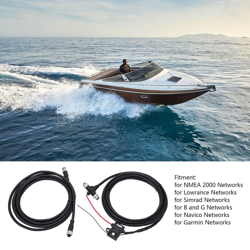 OUKA Backbone Cables,for NMEA2000 Starter Kit T Connector,Power Cable,Male Female Resistor,3 Port Adapter IP67 Waterproof for Networks - Image 4
