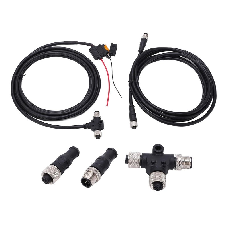OUKA Backbone Cables,for NMEA2000 Starter Kit T Connector,Power Cable,Male Female Resistor,3 Port Adapter IP67 Waterproof for Networks - Image 1