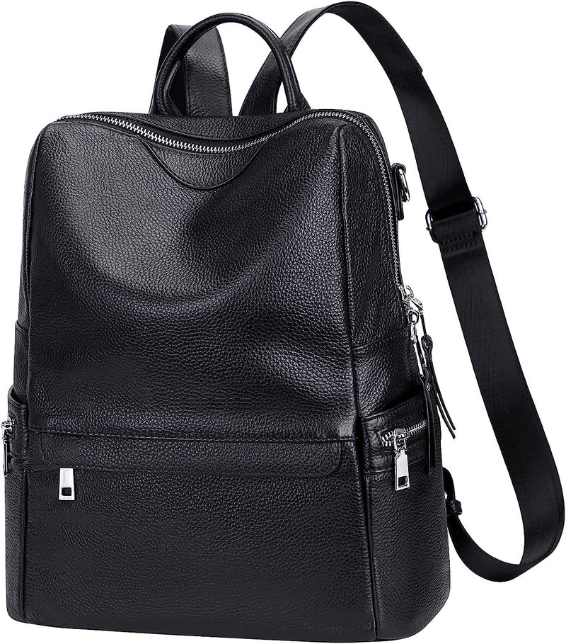 TrueArch Casual Leather Backpack for Women Elegant Casual Backpack 13 Laptop Purse Ladies Women Girls Leather Shoulder Fitting Rakhi Gift for Sister, Mother Bhabhi (Black) - Image 2