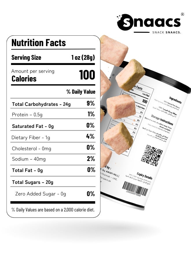 SNAACS Freeze-Dried Pink Guava Slices | No Added Sugar and Tropical Sweet-Tart Crunchy Snack (1 oz | 28 g) - Image 5