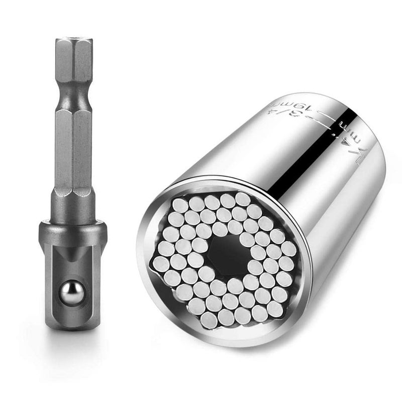 ATETO Universal socket wrench tool Helpful Tool For Home Shop nut multifunction hand tools repair tool with adapter Women Christmas Gifts pack of 1 - Image 1