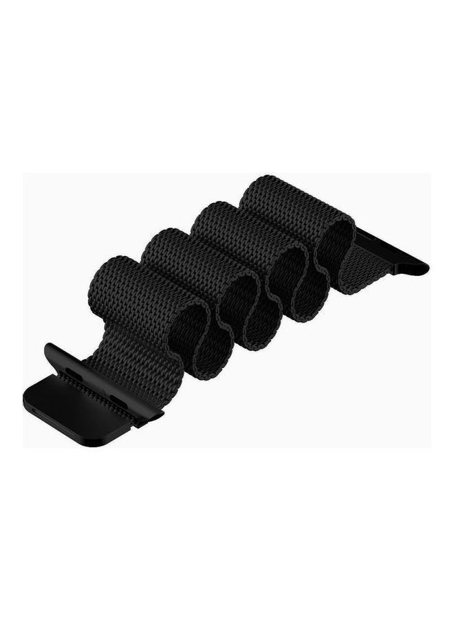 NIBEMINENT - Milanese Loop Stainless Steel Replacement Band For Apple Watch Series 7/6/SE/5/4/3/2/1 42/44/45mm Black - Image 1
