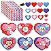 Saysurey 24 Pack Valentine Picture Frame Craft Kits for Kids Valentines Day DIY Heart Photo Frame Bulk Magnet Classroom Art Crafts for Valentines Day Party Decorations Gifts Game Class Activities - Image 2