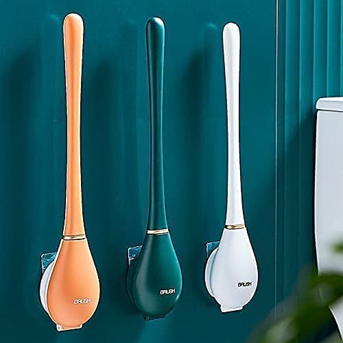 Vroxy Vroxy Automatic Opening and Closing Brush Bathroom Wall Mounted Deep Cleaning Toilet Bowl Toilet Cleaning Brush with Magic Sticker 1Pcs