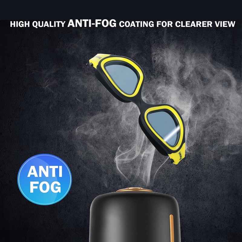 Focevi نظارات سباحة شفافة للرجال/النساء، نظارات سباحة للبالغين مضادة للضباب ومضادة للأشعة فوق البنفسجية، نظارات سباحة للأولاد/البنات/الناشئين/الشباب، نظارات سباحة - Image 2