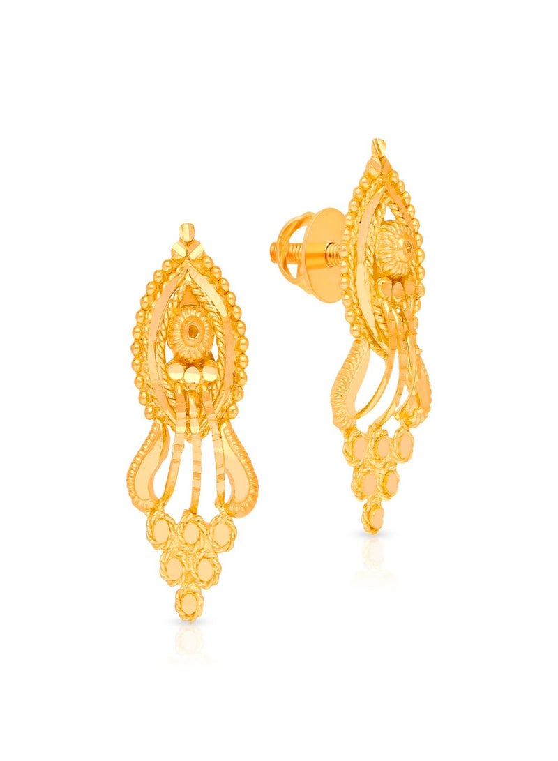 Malabar Gold and Diamonds 22KT 916 Gold Studs Earrings for Women ERNOB44858 - Image 1