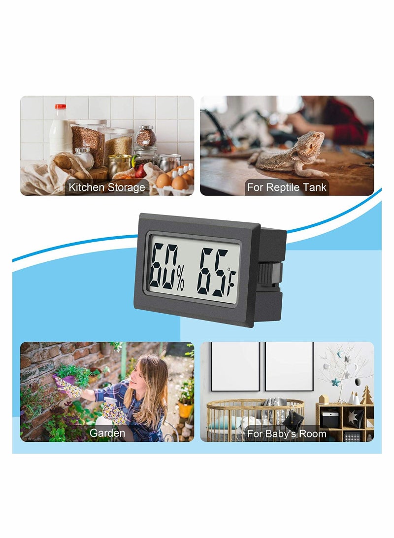 SYOSI Mini Digital Thermometer, SYOSI 2-Pack Hygrometer Indoor Humidity Monitor Temperature Humidity Gauge Meter with Fahrenheit (℉) for Humidors, Greenhouse, Garden, Cellar, Closet, Fridge  - Image 3