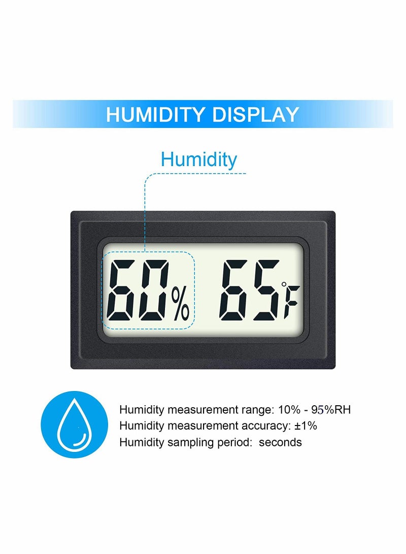 SYOSI Mini Digital Thermometer, SYOSI 2-Pack Hygrometer Indoor Humidity Monitor Temperature Humidity Gauge Meter with Fahrenheit (℉) for Humidors, Greenhouse, Garden, Cellar, Closet, Fridge  - Image 4