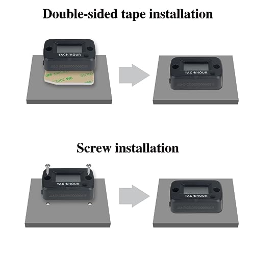 Jayron JR-HM019R Waterproof Digital LCD Hour Meter Tachometer Maintenance Meter for Gasoline Engine, Paramotors,Chainsaws,Generators,Mowesr,Model Boats - Image 5