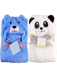 Brandonn All In 1 Ultrasoft Luxury Hooded Funny Caps Wrapper;Baby Bath Towel;Baby Blanket  - Image 1