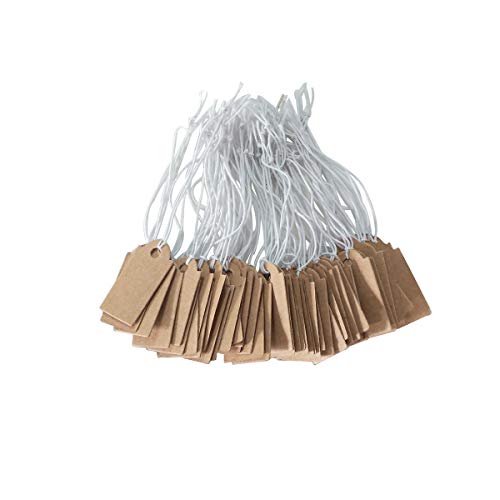 LGEGE YEJI 100 pcs Kraft Paper Gift Tags with String - Image 1