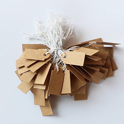LGEGE YEJI 100 pcs Kraft Paper Gift Tags with String - Image 2