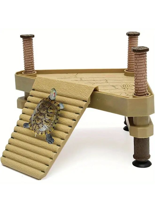 Turtle Sun Platform Set Floating Dock With Inclined Ladder For Pet Turtles - Image 1
