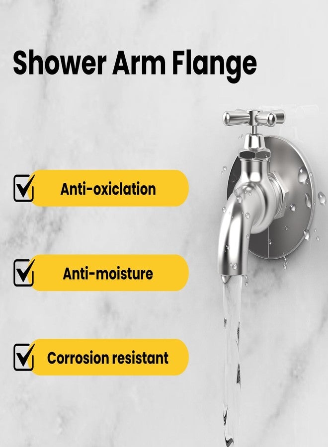 HONSNKS Wall Split Flange, HONSNKS 3Pcs Self Adhesive Round Escutcheon Plate 304 Stainless Steel Wall-mounted Pipe Hole Cover for Various Pipes (27mm/1.06inch ID) - Image 3