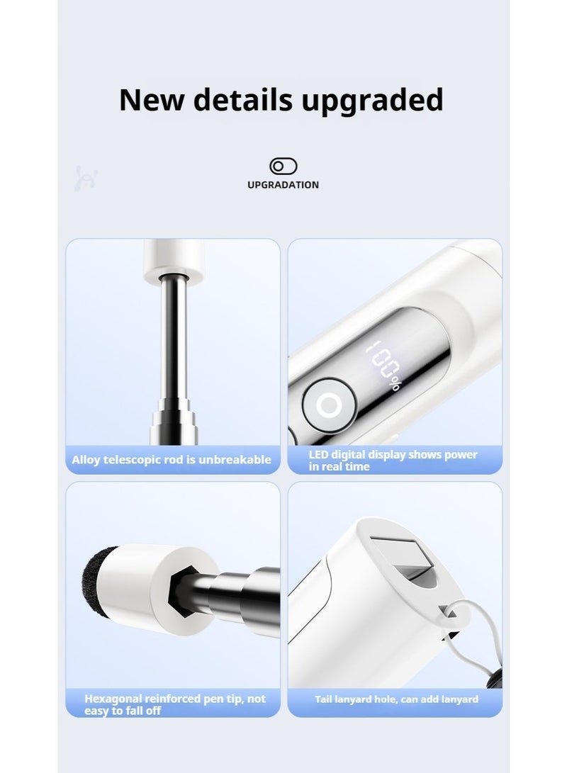 4-in-1 Wireless Presenter with 55cm Telescopic Pointer & Red Laser, 2.4GHz Rechargeable Clicker with LED Battery Display and Touch Stylus for Smart Boards (Type-C) - Image 4