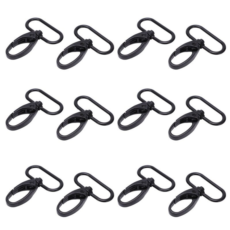 Trigger Snap Hooks: 20 Pieces Durable Alloy 360° Rotatable Flexible Hook - Easy Operation Keychain Hook for DIY Crafts, Handbags, Luggage Hardware - Image 1