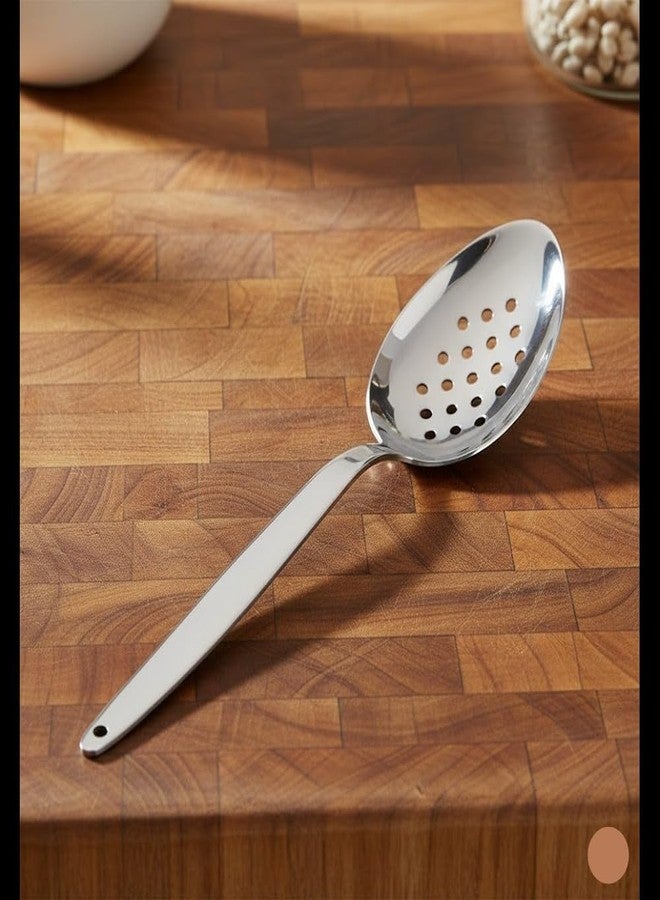 BNAZIND Chef Kunz Perforated Spoon | 18/10 Stainless Steel Plating 9 Inch Basting Quenelle Serving Plating Spoon - Image 3