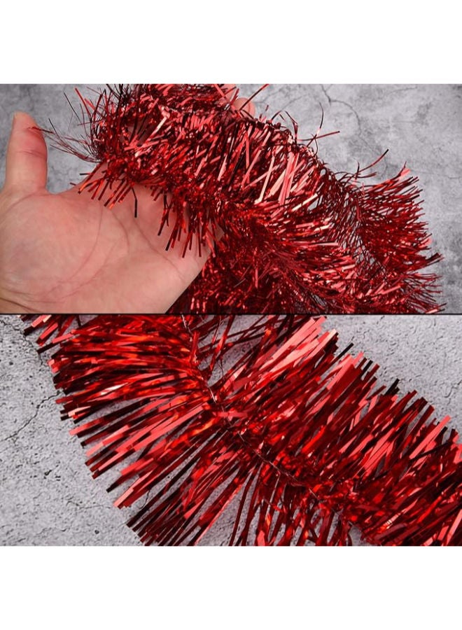 6m Sparkling Metallic Tinsel Hanging Garland (3 pieces ) - Image 2
