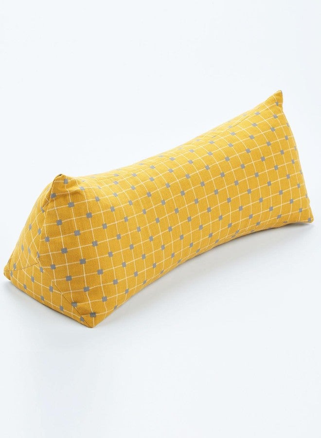 EDMILE Buckwheat Hulls Neck Roll Pillow, Adjustable Firmness Cylinder Pillows, Cervical RollCurved Contour for Recliner Travel, Back Sleepers, 6x15 Inch Yellow - Image 1