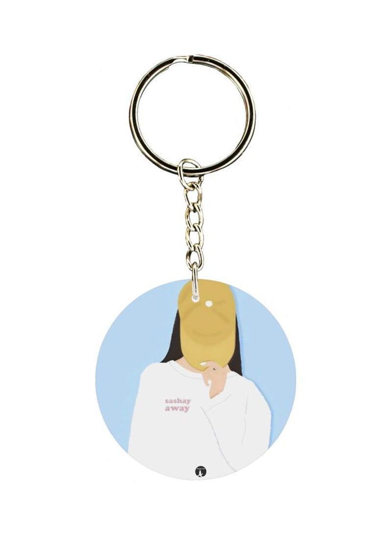 Single Sided Girl Printed Keychain