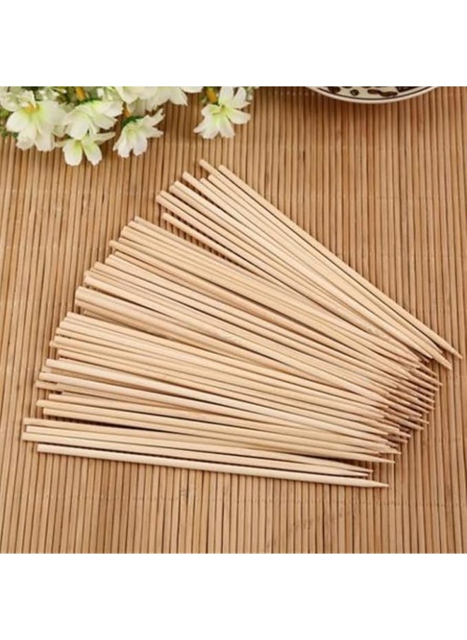 ماركة غير محددة أسياخ كباب وكوكتيل من خشب الخيزران - أعواد شواء طبيعية للشواء، والمقبلات، والفواكه، والوجبات الخفيفة للحفلات - أعواد صديقة للبيئة للاستخدام مرة واحدة (100 قطعة)  - Image 4