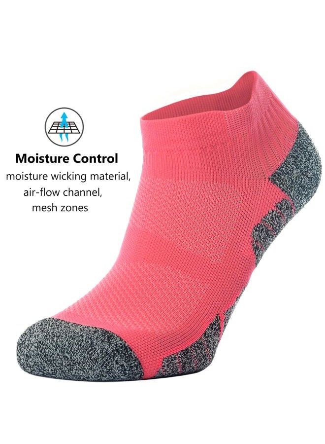 CWVLC Unisex Cushioned Compression Athletic Ankle Socks Multipack, 3-pairs Watermelon, M - Image 5