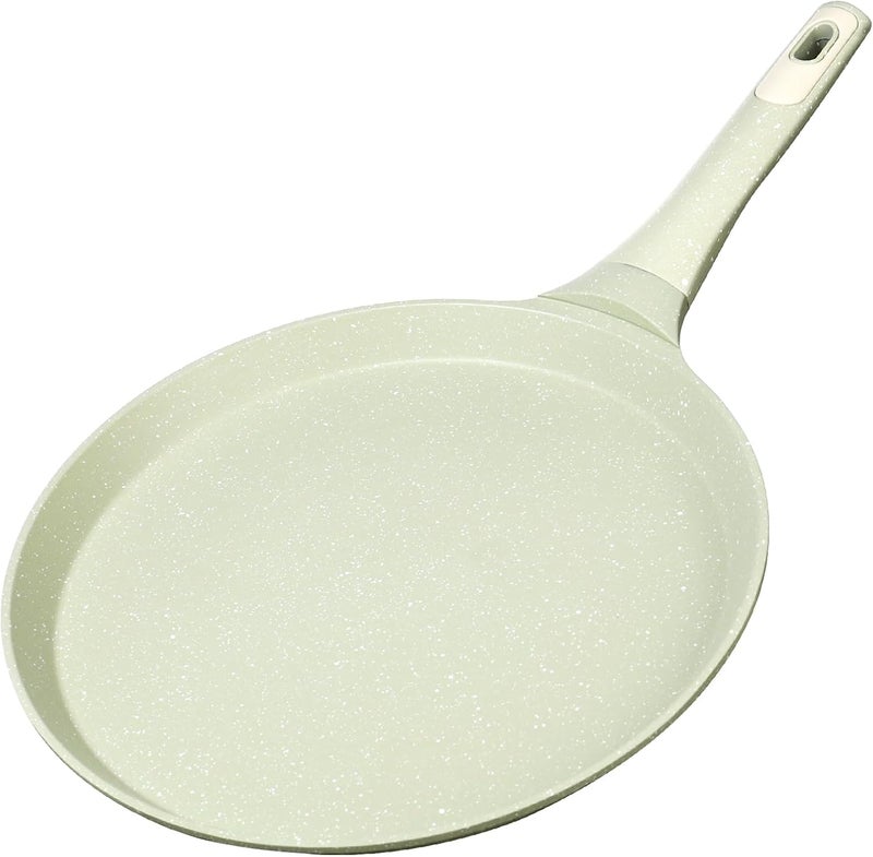 Xuanying Nonstick Crepe Pan, Coating Induction Compatible Skillet Griddle | Dosa Tawa Pan for Roti, Tortillas & Pancakes | Eco-Friendly 100% Free PFOA,PFAS, Lightweight with Cool-Touch Handle - Image 1