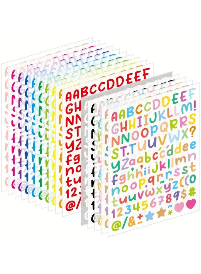 1680pcs Vibrant Candy Letter Stickers Self Adhesive Numbers Symbols for Crafts Signs Posters Windows Doors Mailboxes Car Truck Decorations - Image 2