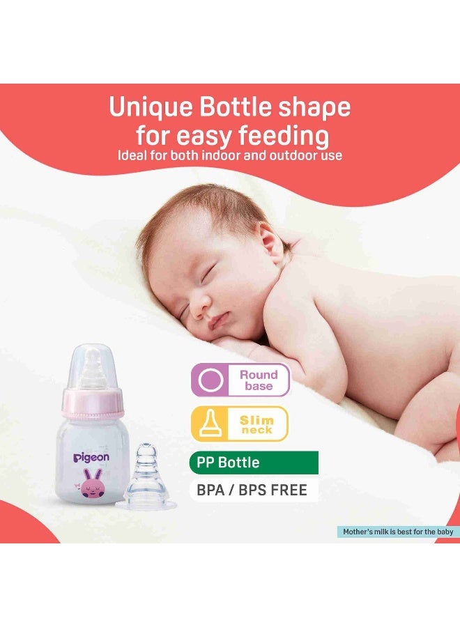 pigeon Peristaltic Nursing Bottle Rpp 50ml (Pink) Rabbit - Image 3