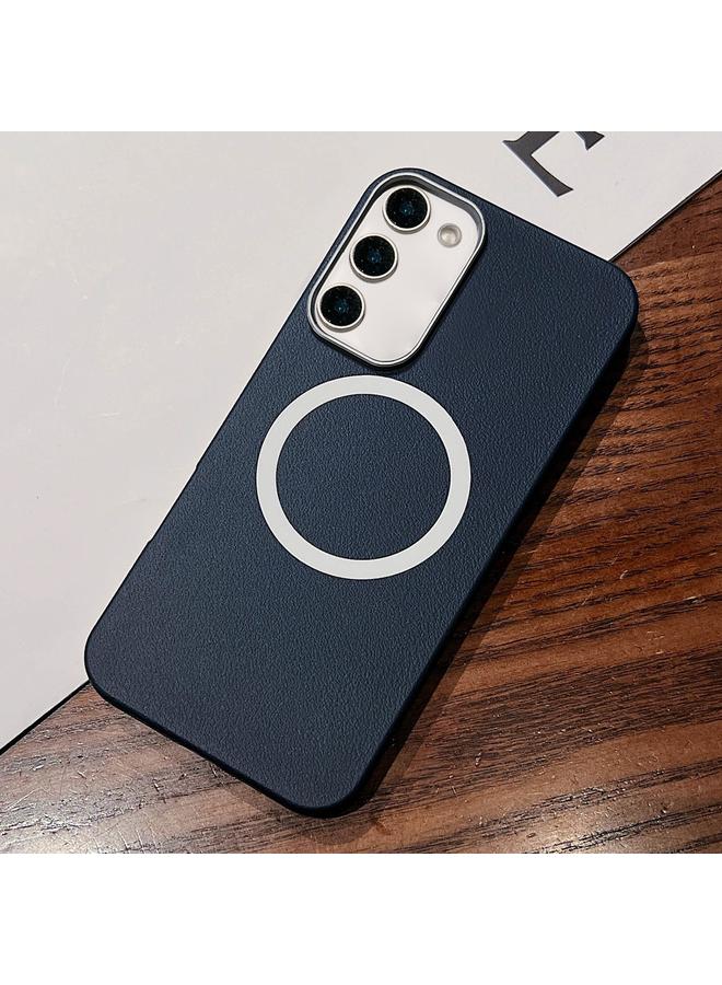 S-TOP Case For Samsung Galaxy S21 FE 5G Leather Texture Design MagSafe Full Coverage Phone Case - Image 1