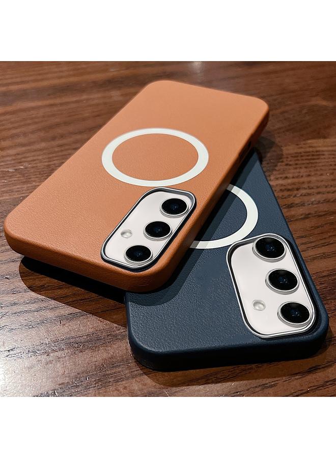 S-TOP Case For Samsung Galaxy S21 FE 5G Leather Texture Design MagSafe Full Coverage Phone Case - Image 4