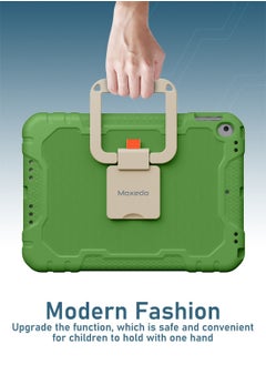 Moxedo Moxedo Rugged Protective EVA Foam Silicone Kids Case Cover, Shockproof Foldable 360 Rotatable Stand Handle Grip with Pencil Holder Compatible for Apple iPad 2021 (9th Gen) 10.2 inch (Green)  - Image 4