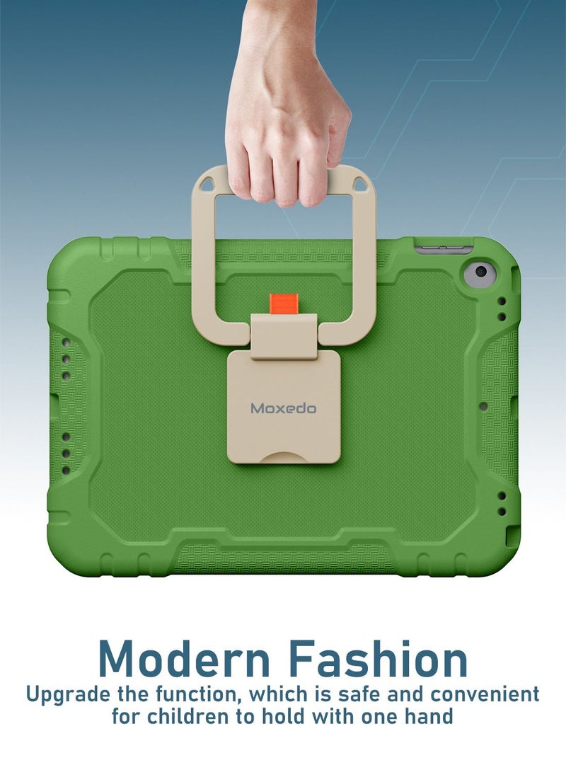 Moxedo Rugged Protective EVA Foam Silicone Kids Case Cover, Shockproof Foldable 360 Rotatable Stand Handle Grip with Pencil Holder Compatible for Apple iPad 2021 (9th Gen) 10.2 inch (Green) - Image 4