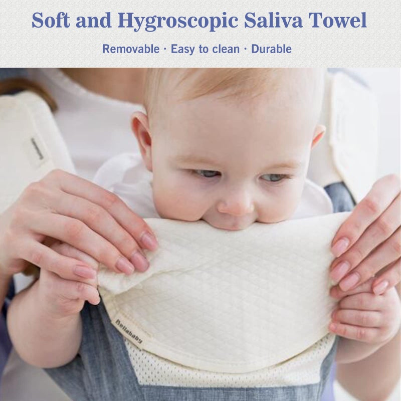 Bellababy Baby Carrier, Bellababy Multifunction Baby Carrier Hip Seat (Ergonomic M Position) for 3-36 Month Baby, 6-in-1 Ways to Carry, All Seasons, Adjustable Size, Perfect for Shopping Travelling (Grey) - Image 4