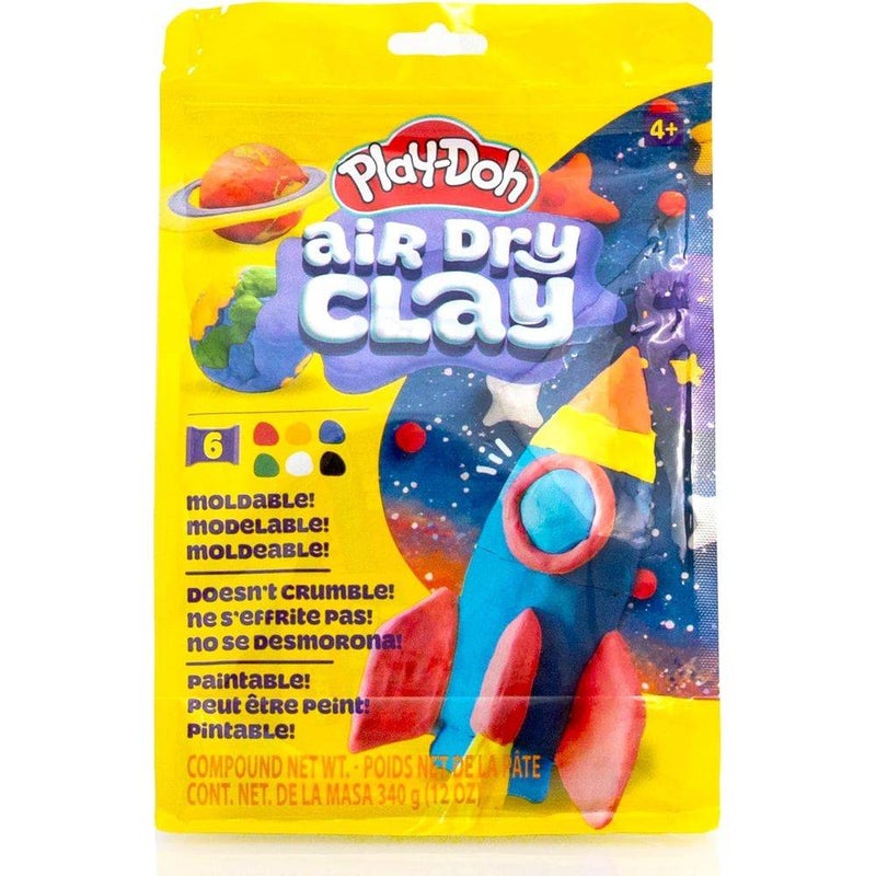 Play-Doh حقيبة طين بلاي دو هواء جاف متعددة الألوان (340 جرام، عبوة من 6) - Image 1