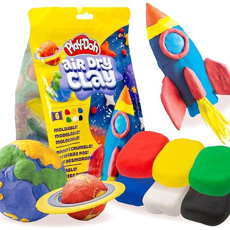 Play-Doh حقيبة طين بلاي دو هواء جاف متعددة الألوان (340 جرام، عبوة من 6) - Image 2