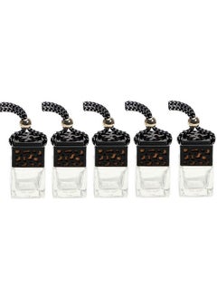 ConStore 5Pcs 8Ml Hanging Perfume Aromatherapy Bottle Diffuser Glass Essential Oil Scent Diffuser Refillable Perfume Bottle Empty Fragrance Aromatherapy Bottle (Black)  - Image 1
