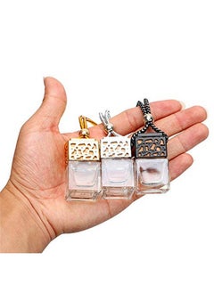 ConStore 5Pcs 8Ml Hanging Perfume Aromatherapy Bottle Diffuser Glass Essential Oil Scent Diffuser Refillable Perfume Bottle Empty Fragrance Aromatherapy Bottle (Black)  - Image 5
