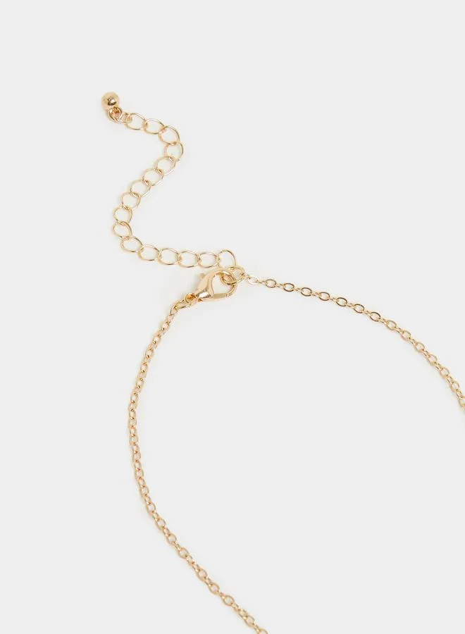 Styli  Gold Flower Pendant Necklace for Women | Best Price UAE