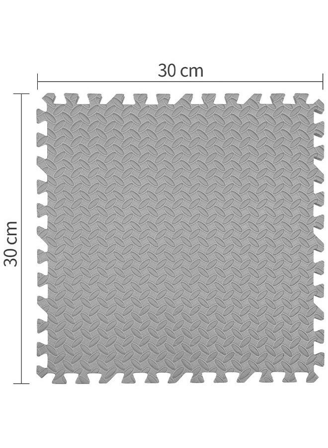30x30Cm Interlocking Exercise Foam Mats Eva Foam Flooring Mat Thickening Play Workout Exercise Mats for Home Workout Fitness (Gray) - Image 2