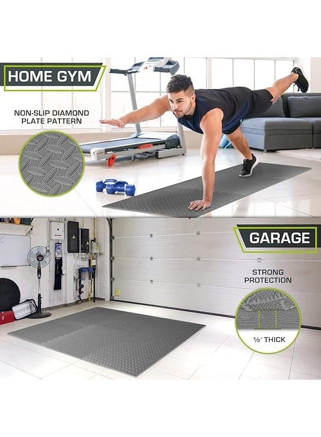 30x30Cm Interlocking Exercise Foam Mats Eva Foam Flooring Mat Thickening Play Workout Exercise Mats for Home Workout Fitness (Gray) - Image 4
