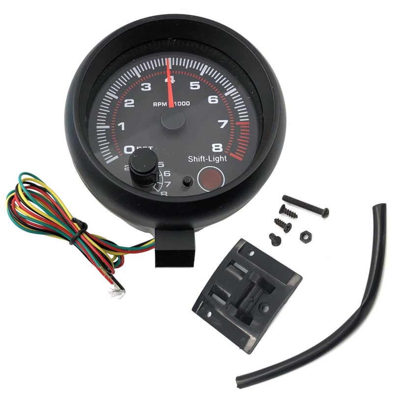 DEVMO 3.75" Car Tachometer 0-8000 RPM - Image 1