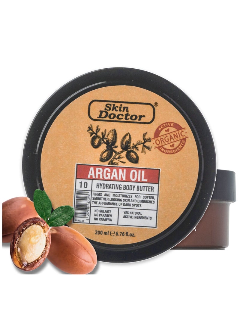 Skin Doctor Argan-Enhanced Body Butter Skin Hydration and Nourishing Solution - All Skin Types 200ml  - Image 1