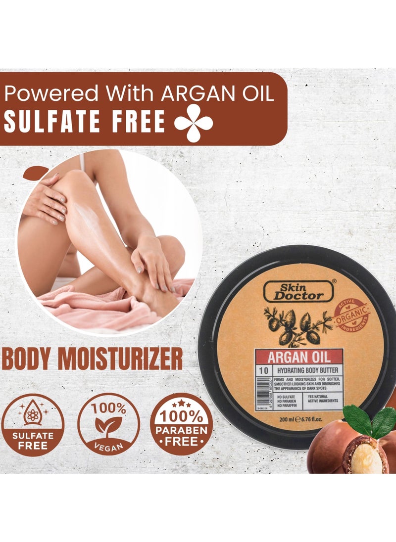 Skin Doctor Argan-Enhanced Body Butter Skin Hydration and Nourishing Solution - All Skin Types 200ml  - Image 2
