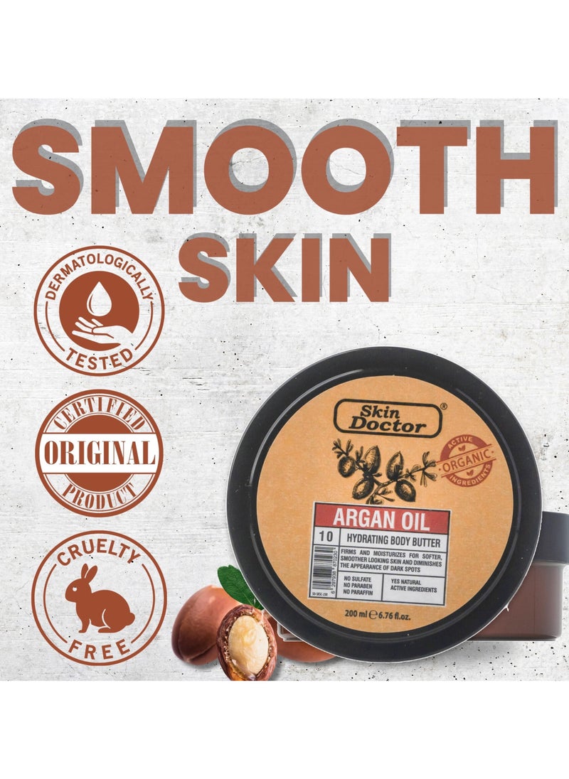 Skin Doctor - Argan-Enhanced Body Butter Skin Hydration and Nourishing Solution - All Skin Types 200ml - Image 1
