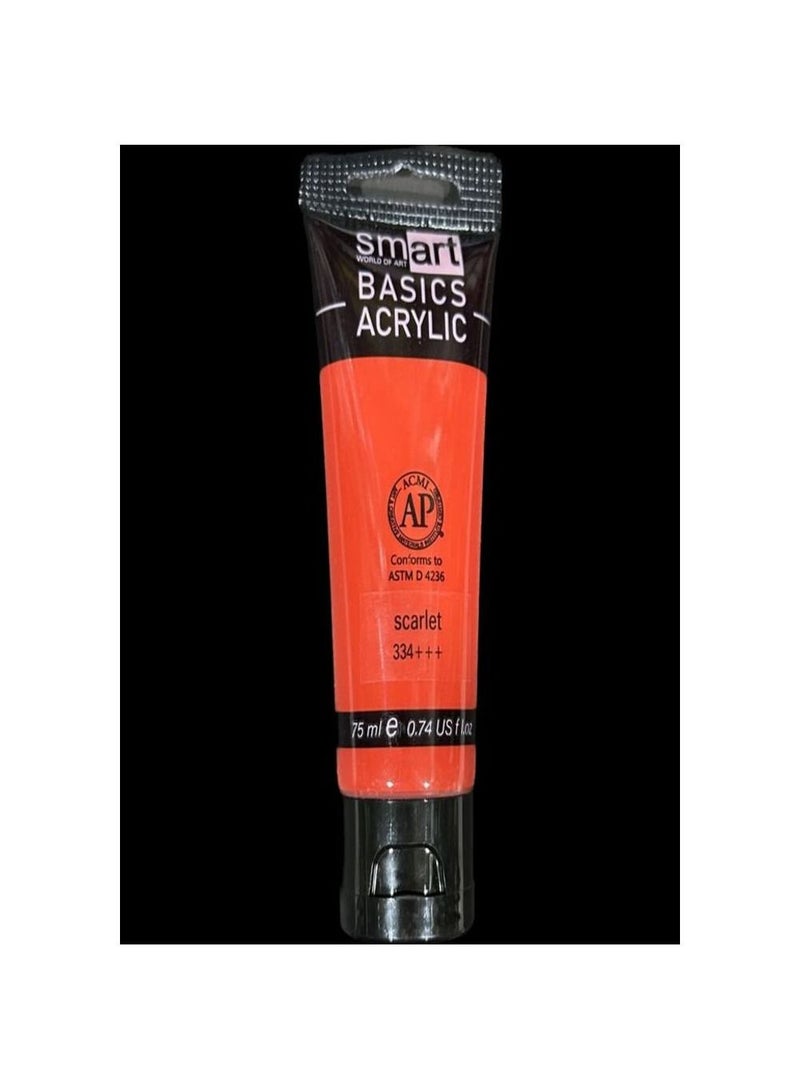 انبوبة اكريلك 75ملي من سمارت - لون احمر +++ 334