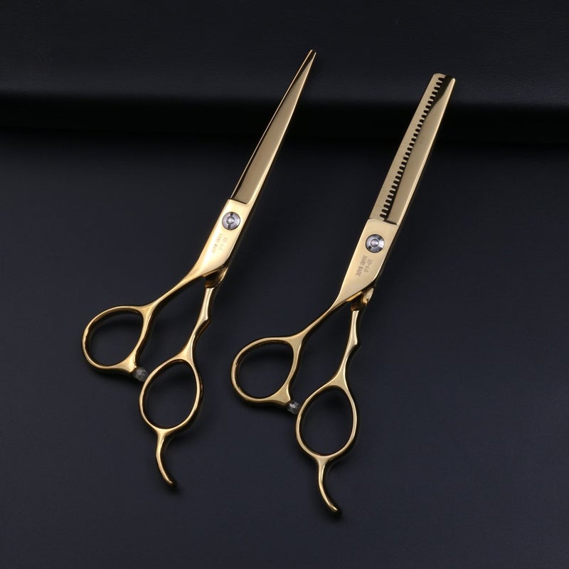 Purple Dragon 6.0 inch Left Hand Barber Hair Cutting Scissor and Thinning Shears - for Professional Left-handed Hairstlist - Image 5