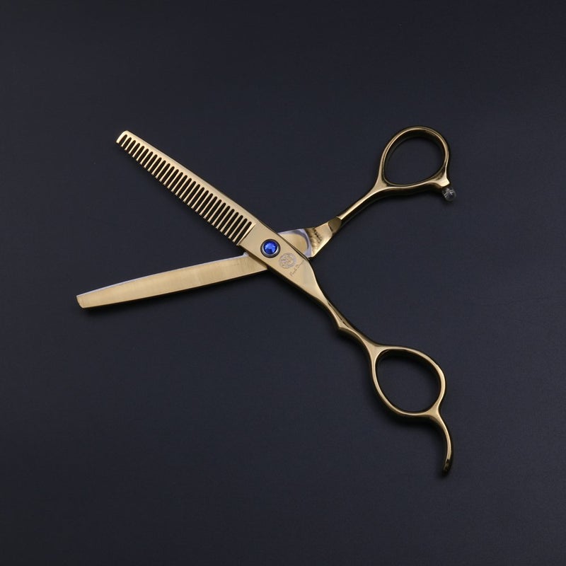 Purple Dragon 6.0 inch Left Hand Barber Hair Cutting Scissor and Thinning Shears - for Professional Left-handed Hairstlist - Image 3