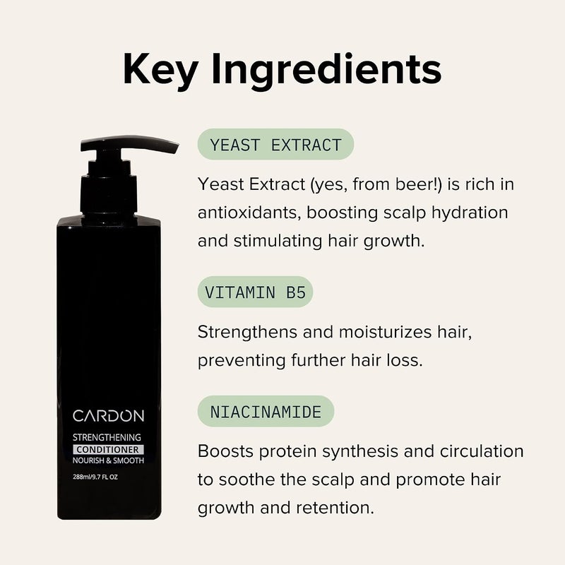 Cardon Hair Growth Conditioner for Men  Prevent Thinning Hair and Hair Loss with Niacinamide & Vitamin B5 for healthy scalp Korean Skin care Deep Conditioner for dry damaged hair (1 Bottle) - Image 3