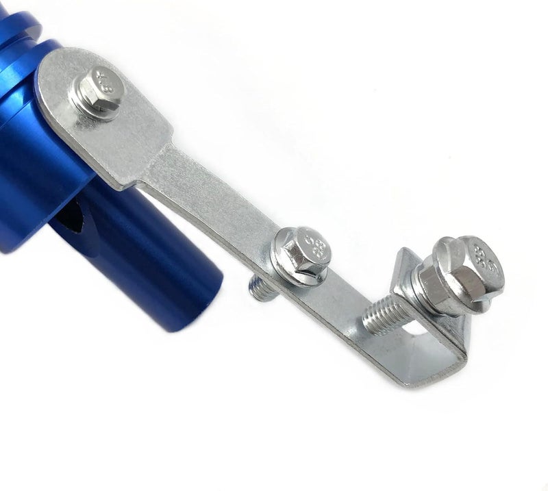 DEVMO 2pcs XL Size Aluminum Alloy Universal Turbo Sound Exhaust Muffler Pipe Whistle Car Roar Maker Blue - Image 5